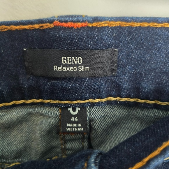 True Religion Mens Western Heritage Geno Relaxed Slim Jeans 44 Classic Americana - Picture 7 of 9